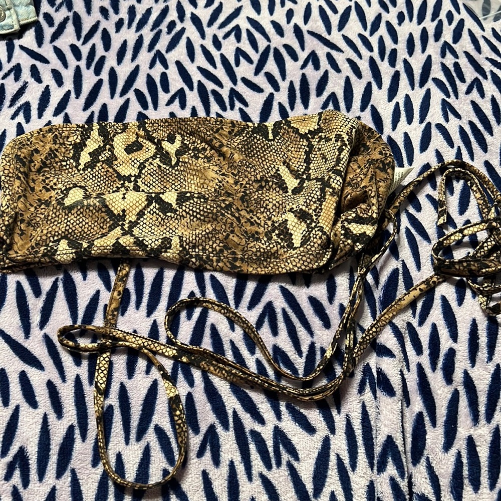 Large Crop snakeskin top from Shein